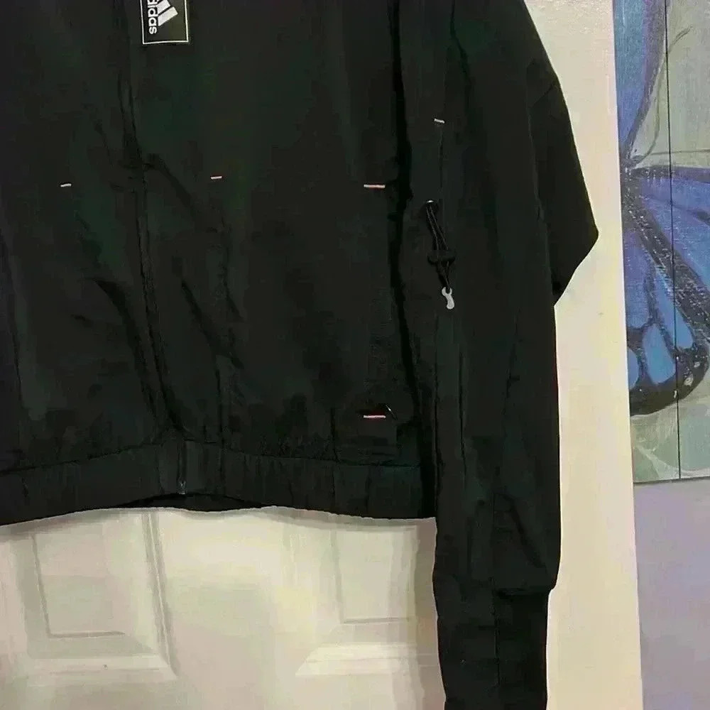 adidas W TE Tracktop Prime Blue mesh Back Black Jacket XS - Picture 3 of 11